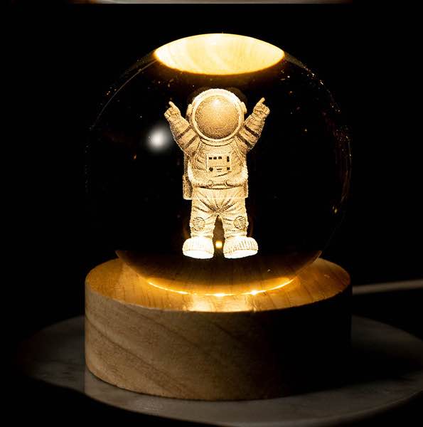 Crystal Ball Table Lamp 3D Moon Planet Nabula Usb Night Light Led Galaxy Solar Decor For Home Children's Table Lamp Party Birthday Gifts - Table Lamp