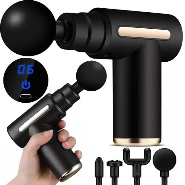 Powerful Handheld Massage Gun for Deep Tissue Relief - Compact & Elegant Design